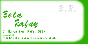 bela rafay business card
